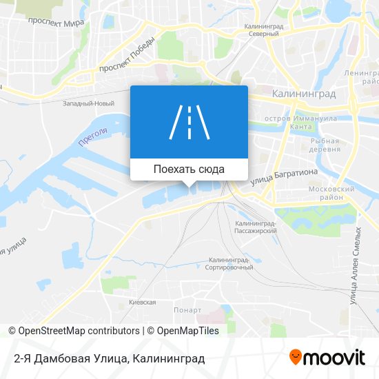 Карта 2-Я Дамбовая Улица