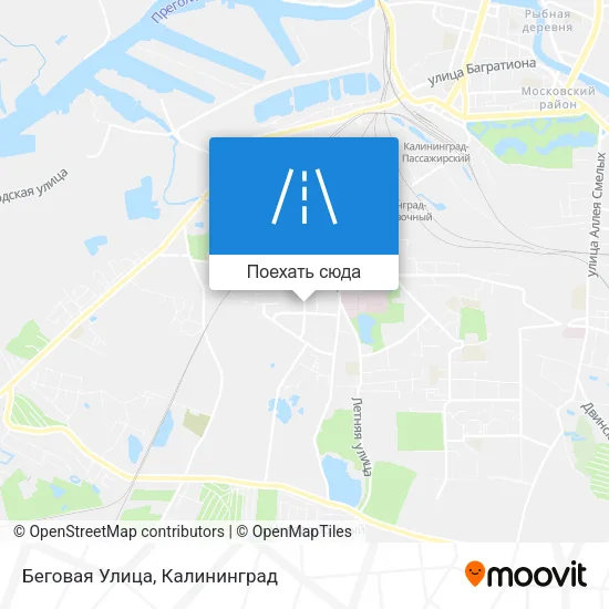 Карта Беговая Улица
