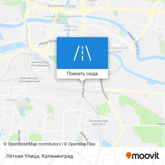 Карта Лётная Улица