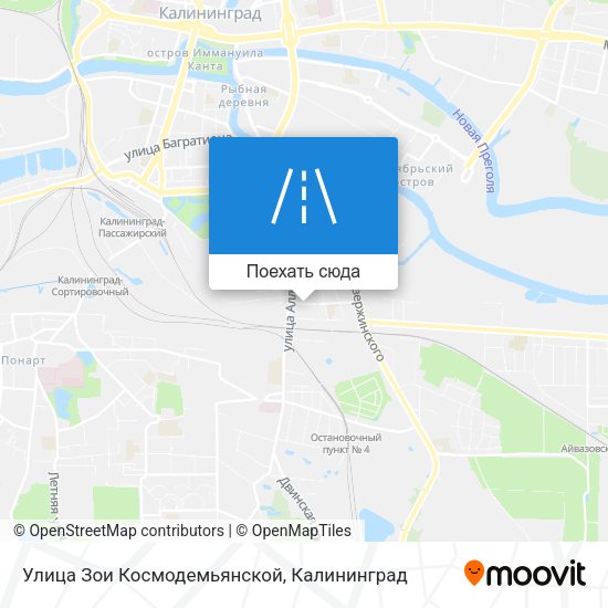 Карта Улица Зои Космодемьянской