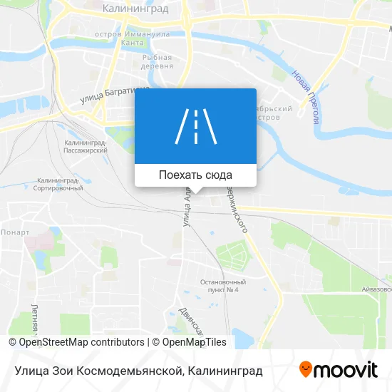 Карта Улица Зои Космодемьянской