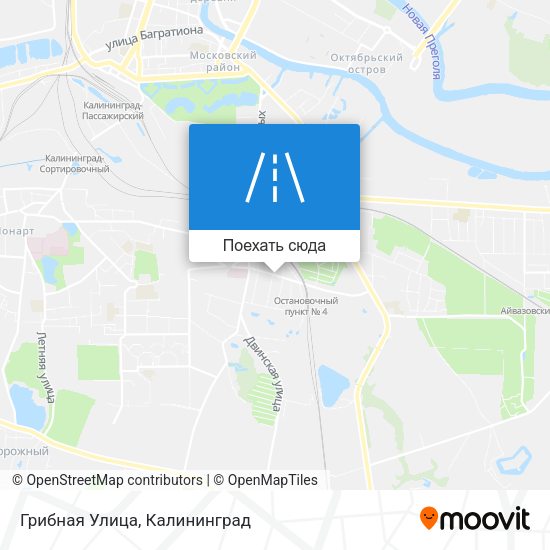 Карта Грибная Улица