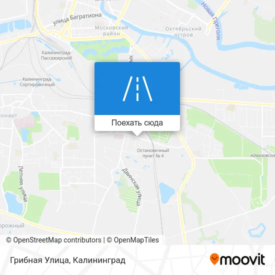 Карта Грибная Улица