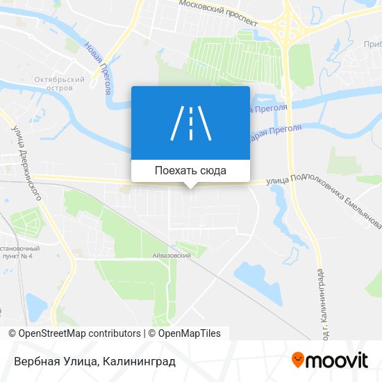 Карта Вербная Улица