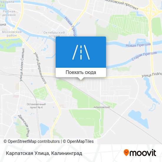 Карта Карпатская Улица