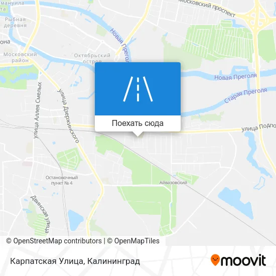 Карта Карпатская Улица