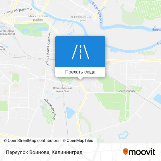 Карта Переулок Воинова
