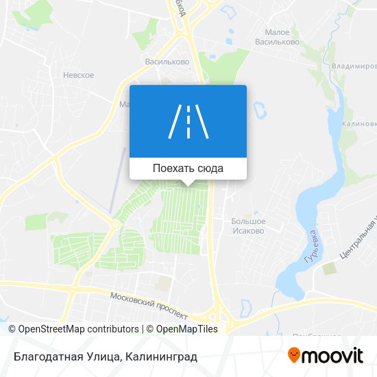 Карта Благодатная Улица