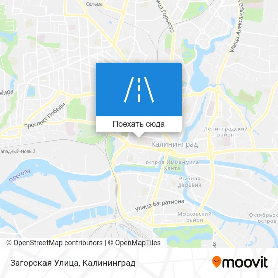 Карта Загорская Улица