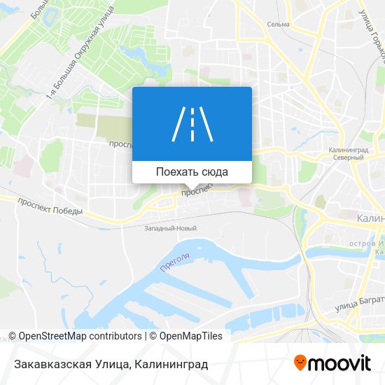 Карта Закавказская Улица