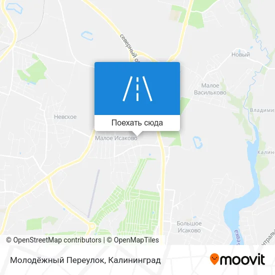Карта Молодёжный Переулок
