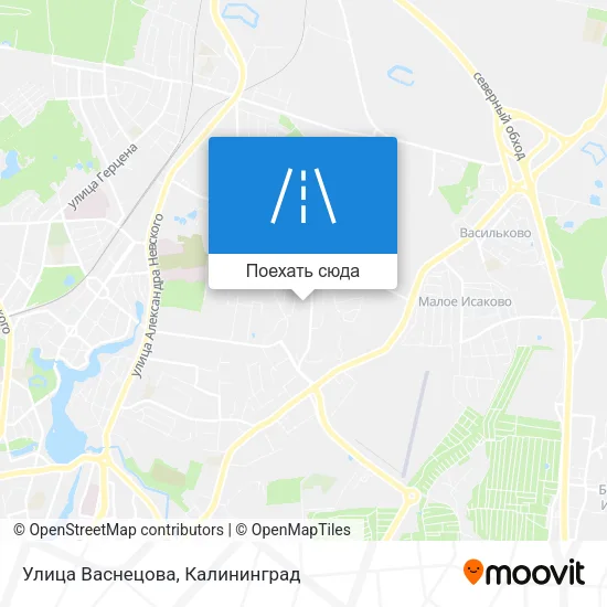 Карта Улица Васнецова