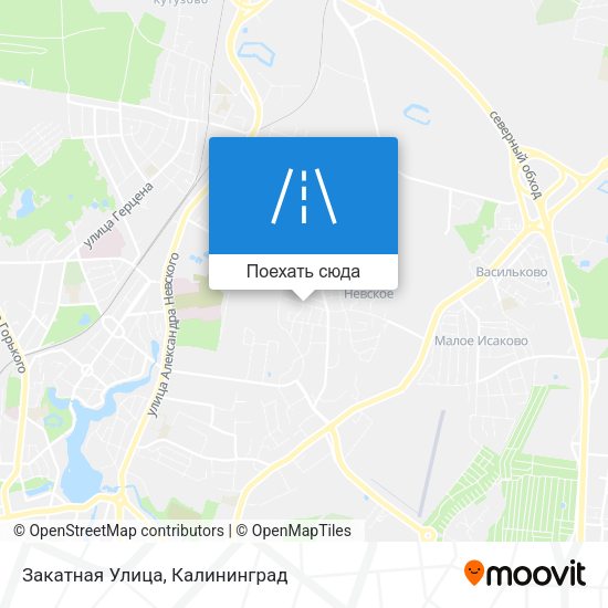 Карта Закатная Улица