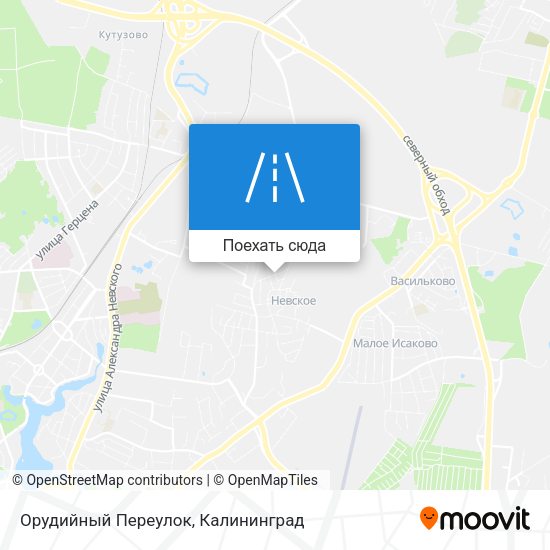 Карта Орудийный Переулок