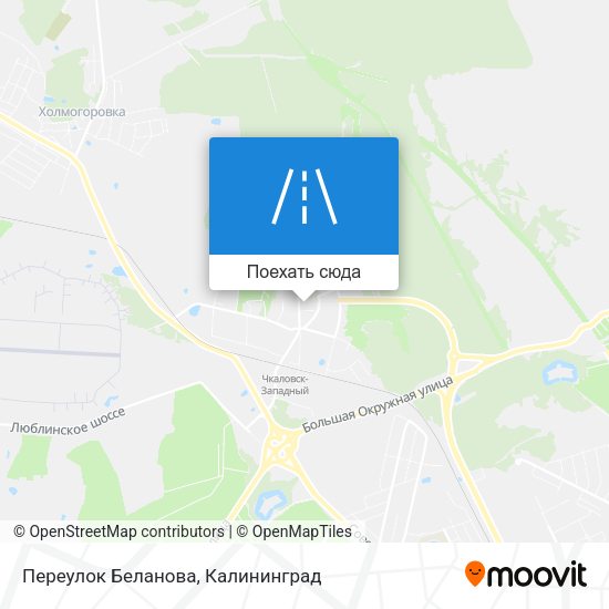 Карта Переулок Беланова
