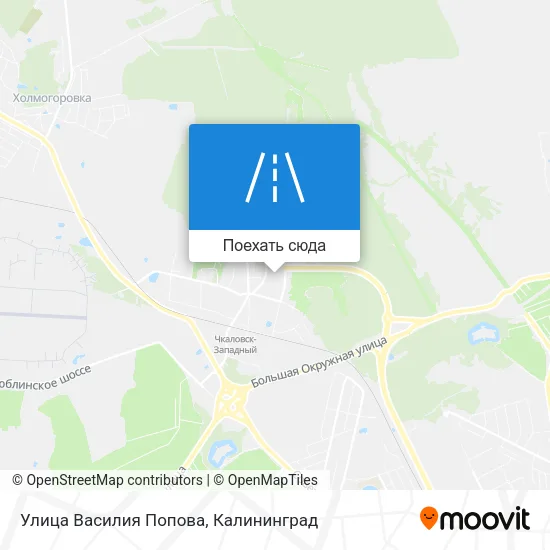Карта Улица Василия Попова