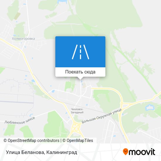 Карта Улица Беланова