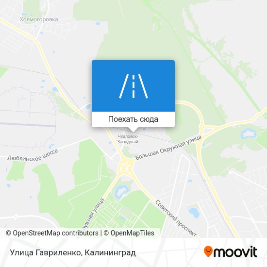 Карта Улица Гавриленко