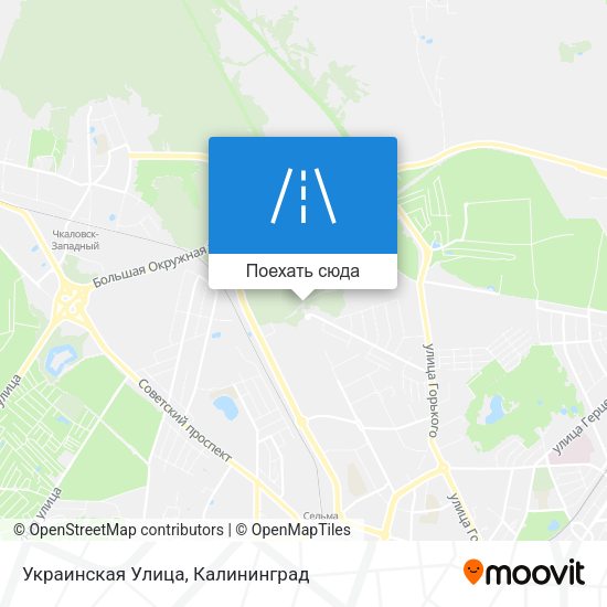 Карта Украинская Улица