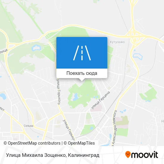 Карта Улица Михаила Зощенко