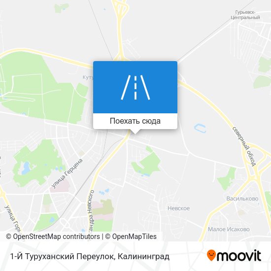 Карта 1-Й Туруханский Переулок