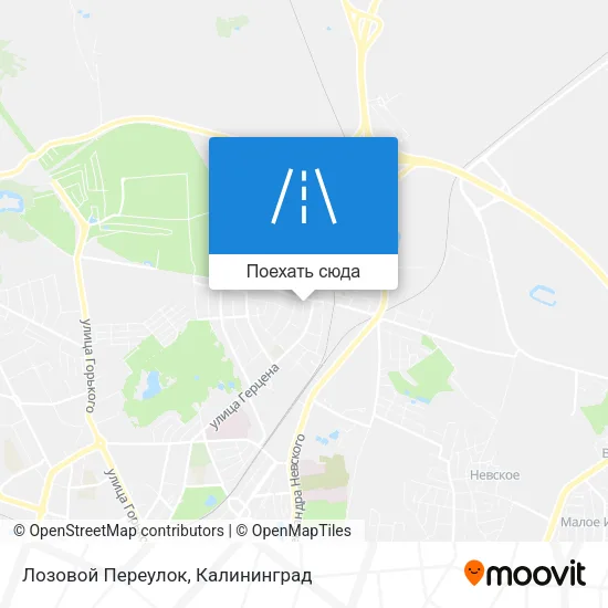 Карта Лозовой Переулок