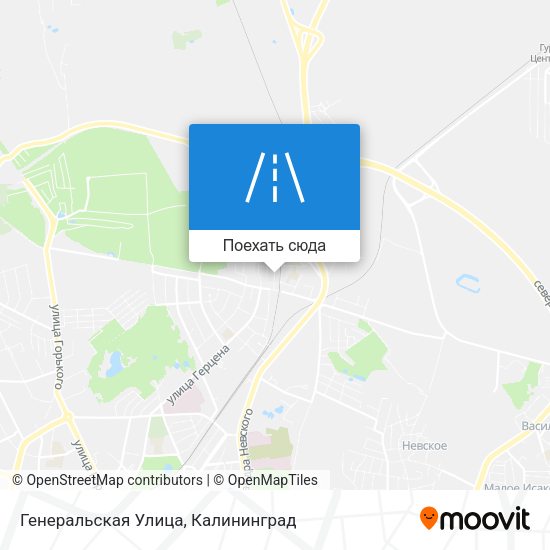 Карта Генеральская Улица