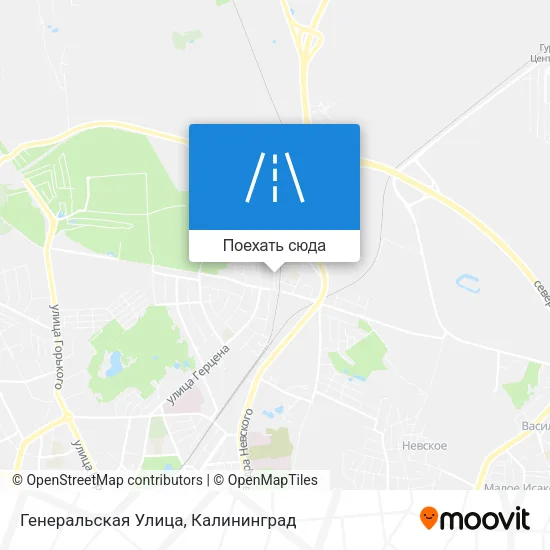 Карта Генеральская Улица