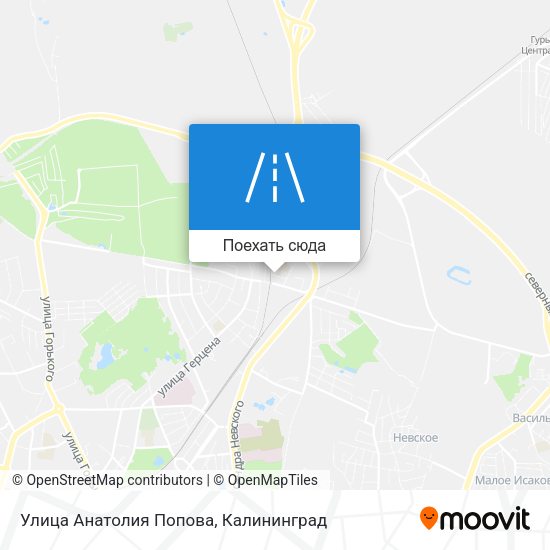 Карта Улица Анатолия Попова