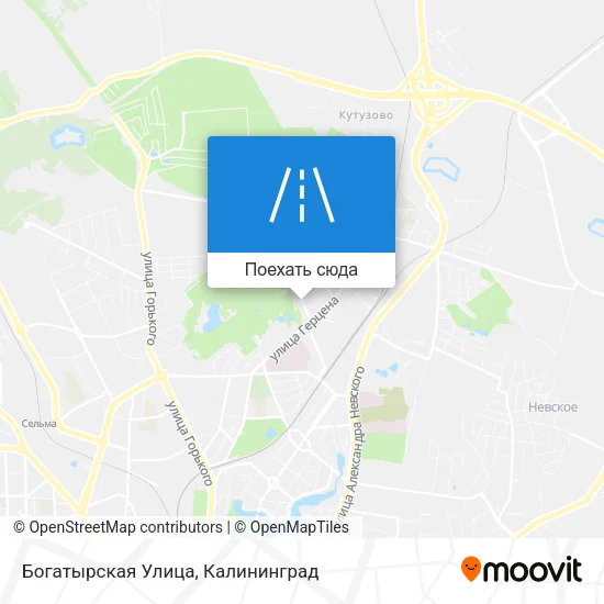 Карта Богатырская Улица