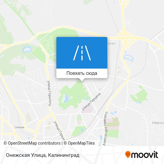 Карта Онежская Улица