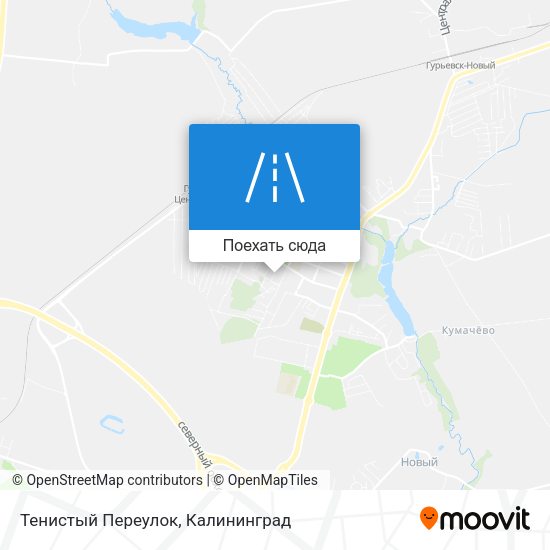 Карта Тенистый Переулок