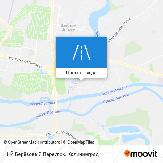 Карта 1-Й Берёзовый Переулок