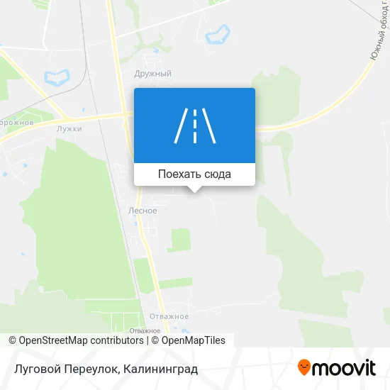 Карта Луговой Переулок