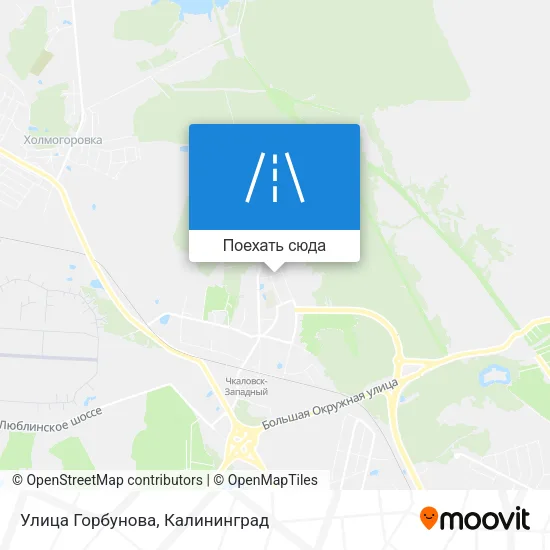 Карта Улица Горбунова