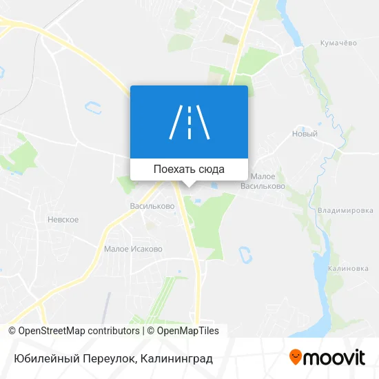 Карта Юбилейный Переулок