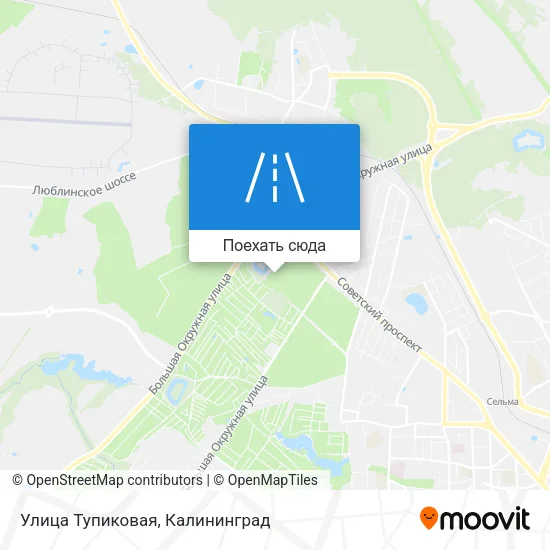 Карта Улица Тупиковая
