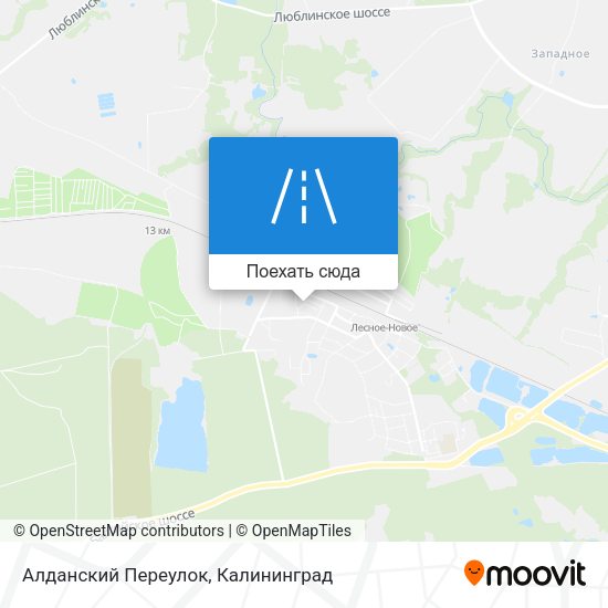 Карта Алданский Переулок