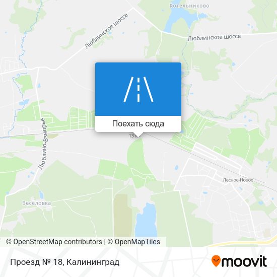 Карта Проезд № 18