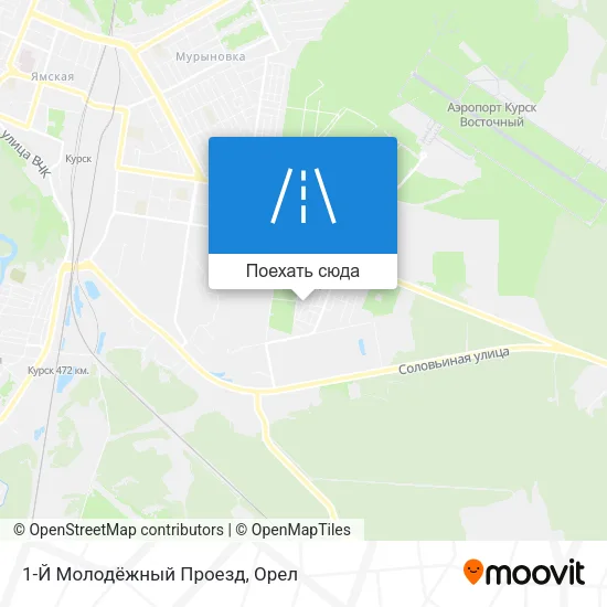 Карта 1-Й Молодёжный Проезд
