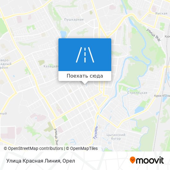 Карта Улица Красная Линия