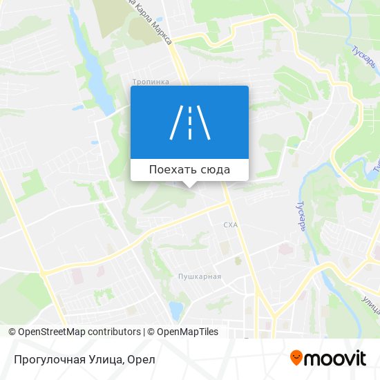 Карта Прогулочная Улица