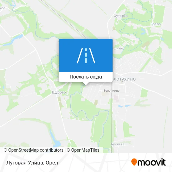 Карта Луговая Улица