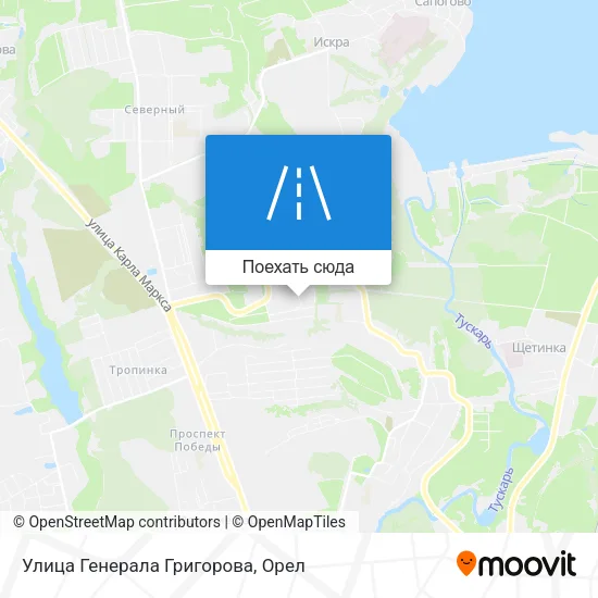 Карта Улица Генерала Григорова