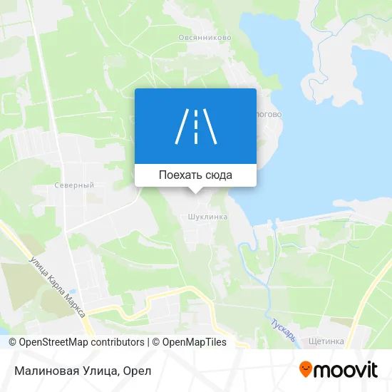 Карта Малиновая Улица