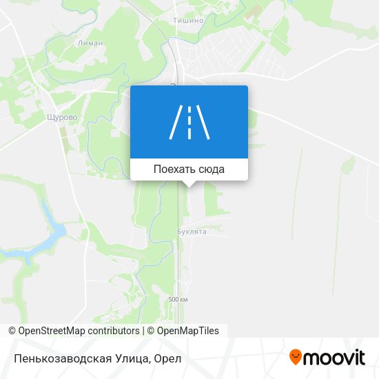 Карта Пенькозаводская Улица