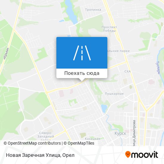 Карта Новая Заречная Улица