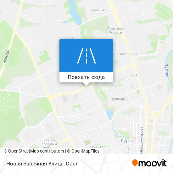 Карта Новая Заречная Улица