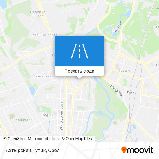 Карта Ахтырский Тупик