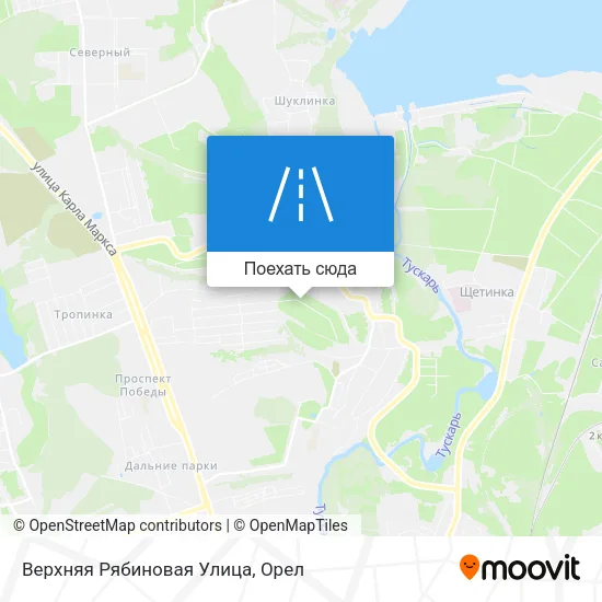 Карта Верхняя Рябиновая Улица